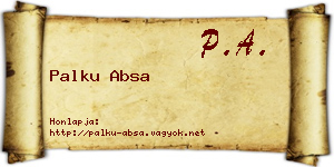 Palku Absa névjegykártya